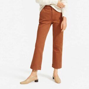 Everlane Women's The Straight-Leg Crop Pant in Cocoa Brown Size 0